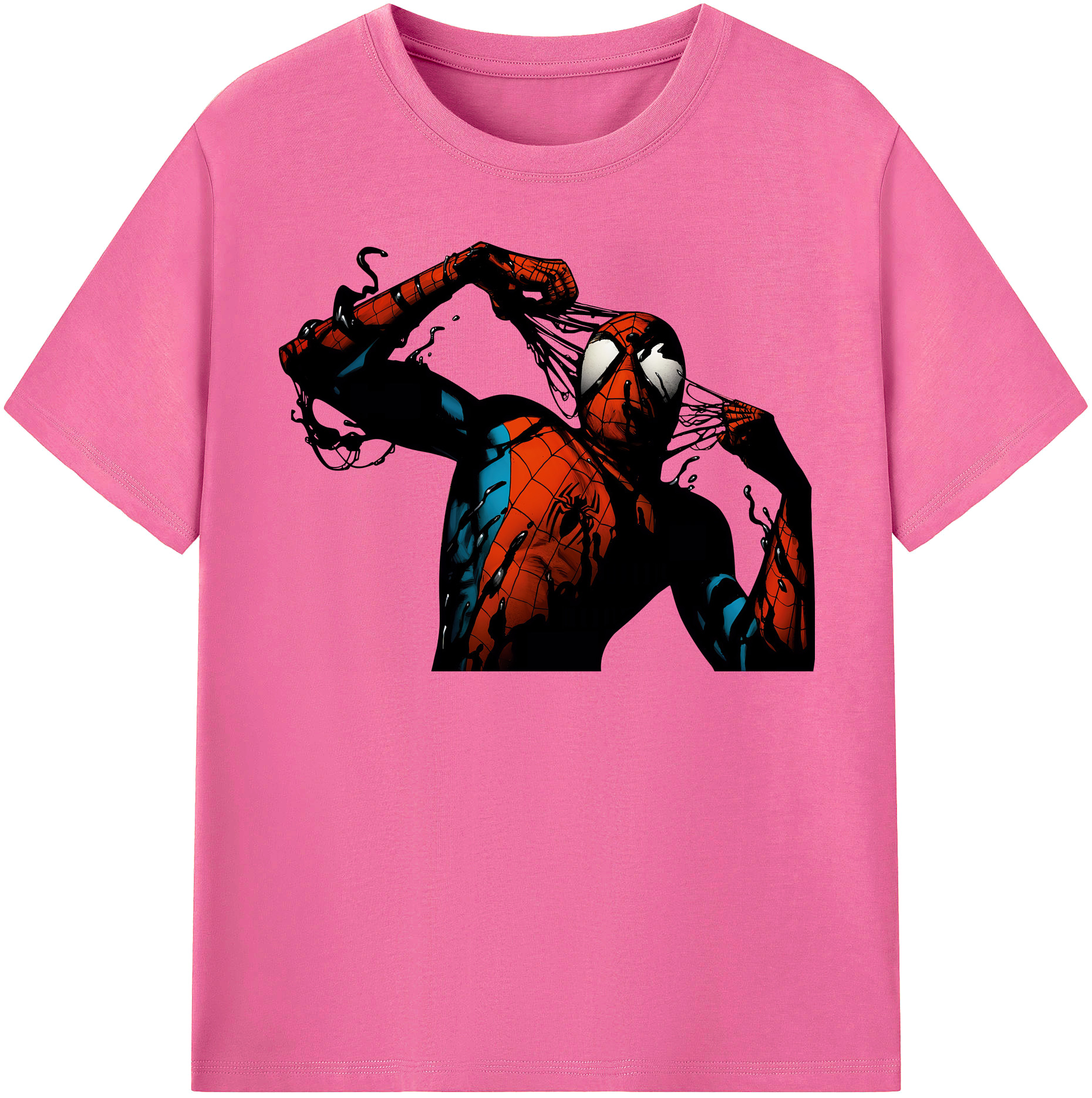 Spider Man スパイダーマン レディースカジュアルプリントTシャツ（綿100％）